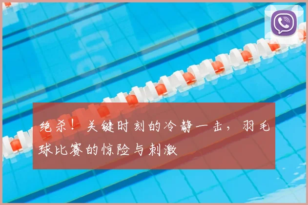 绝杀!关键时刻的冷静一击,羽毛球比赛的惊险与刺激